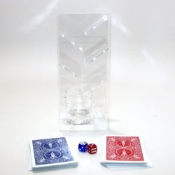 Red, Blue Perfect Prediction Dice and Clear Prediction Ladder by Kreis Magic