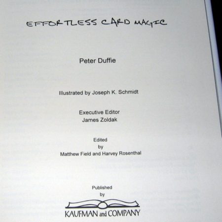 Effortless Card Magic by Peter Duffie