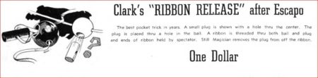 Solid Brass Ribbon Release by Bob Solari Magic
