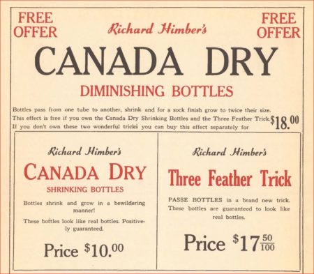 richard-himber-canada-dry-passe-passe-bottles-ad-genii-1950-03