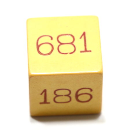 Miracle Number Dice (Di-Cyphering Dice) by Royal V. Heath, National Magic Company