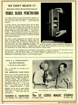 henry-bohlen-visible-block-penetration-ad-conjurors-magazine-1946-12