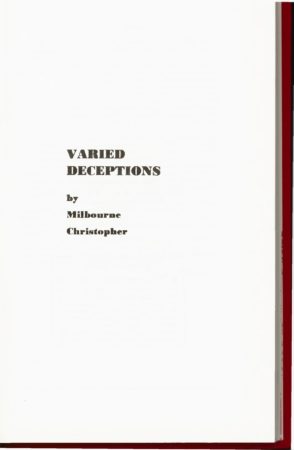Varied Deceptions by Milbourne Christopher
