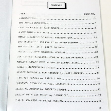 Bendix Bombshell (1985) by Dave Bendix, R.A.R. Magic