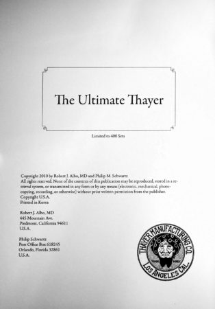 The Ultimate Thayer Vol. 1 by by Robert J. Albo, Philip M. Schwartz