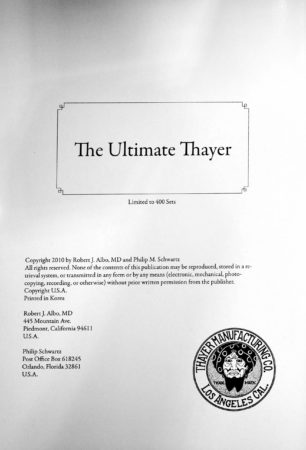 The Ultimate Thayer Vol. 2 by by Robert J. Albo, Philip M. Schwartz